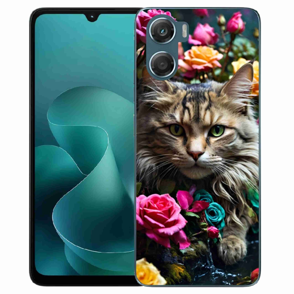 Gelový kryt mmCase na Motorola G06/G06 Power - kočíčí pohled 2