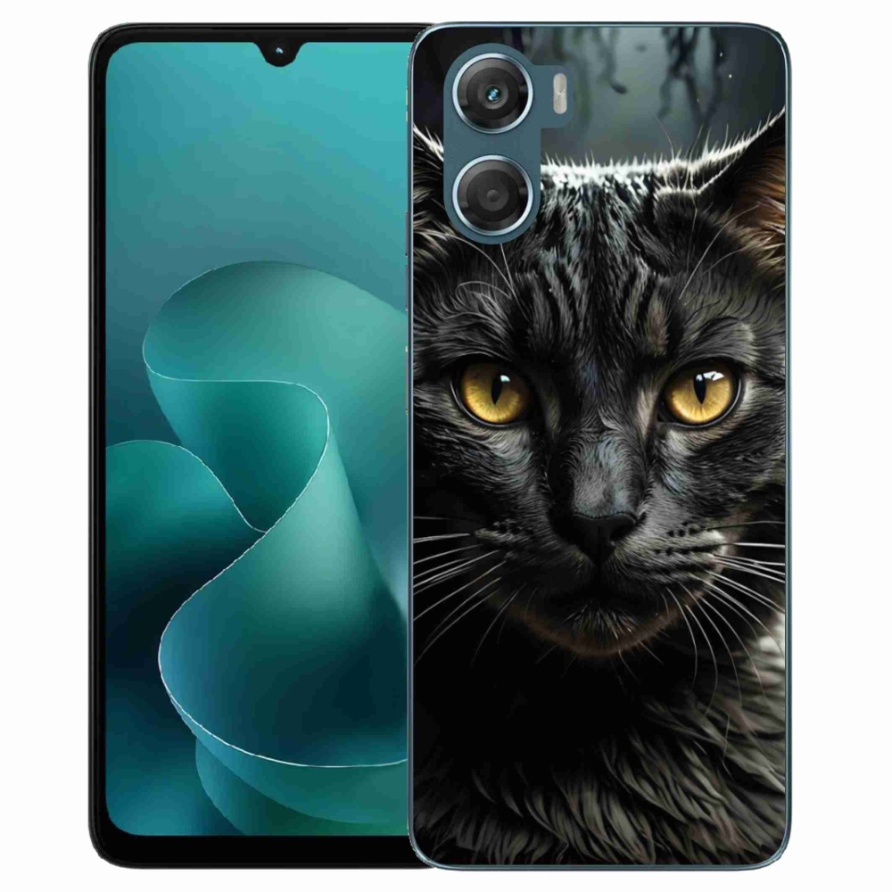 Gelový kryt mmCase na Motorola G06/G06 Power - kočičí pohled 3