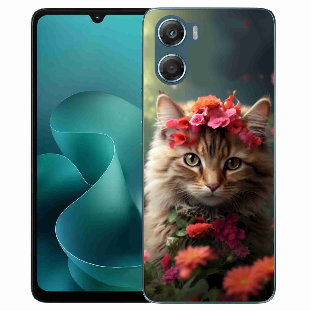 Gelový kryt mmCase na Motorola G06/G06 Power - kočíčí princezna