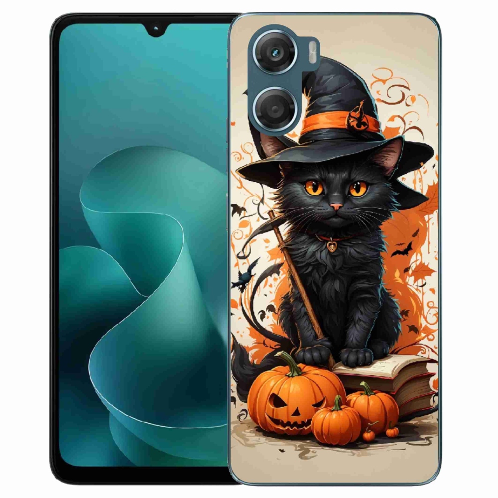 Gelový kryt mmCase na Motorola G06/G06 Power - kocour čaroděj