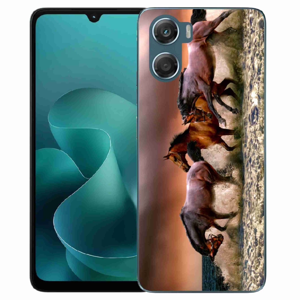 Gelový kryt mmCase na Motorola G06/G06 Power - koně 1