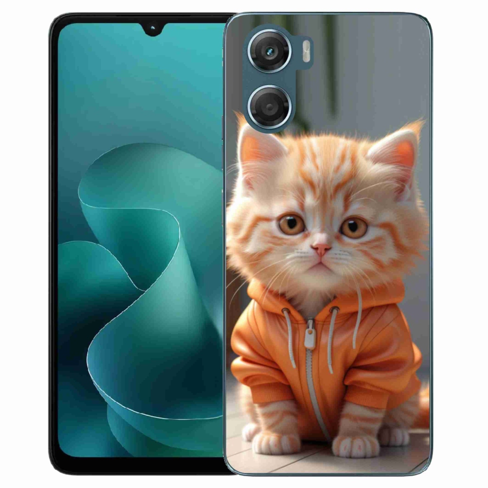 Gelový kryt mmCase na Motorola G06/G06 Power - kotě v mikině