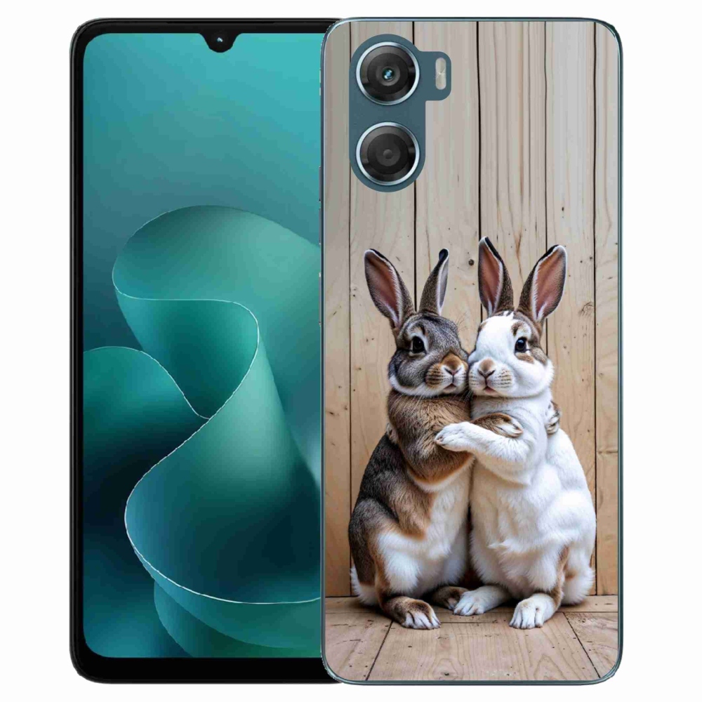 Gelový kryt mmCase na Motorola G06/G06 Power - králičí pár