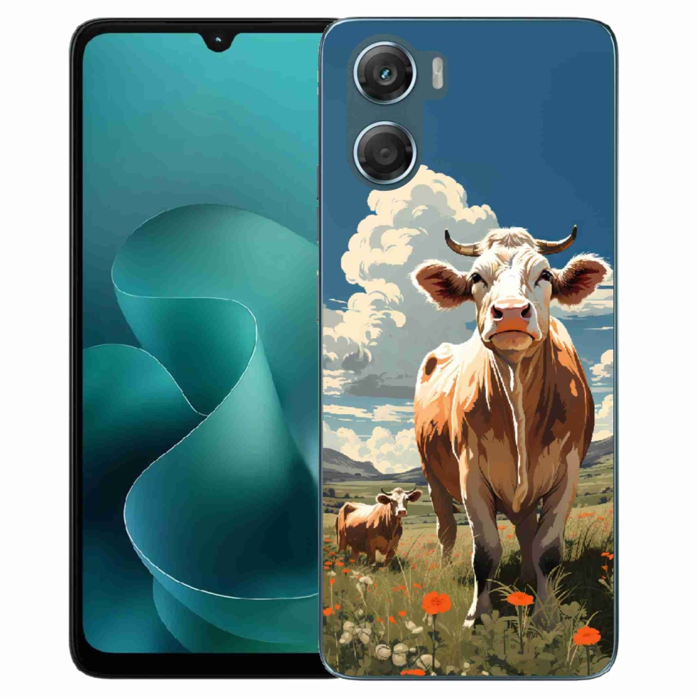 Gelový kryt mmCase na Motorola G06/G06 Power - krávy na louce