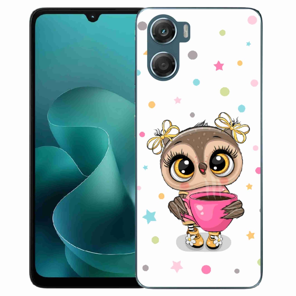 Gelový kryt mmCase na Motorola G06/G06 Power - kreslená sovička