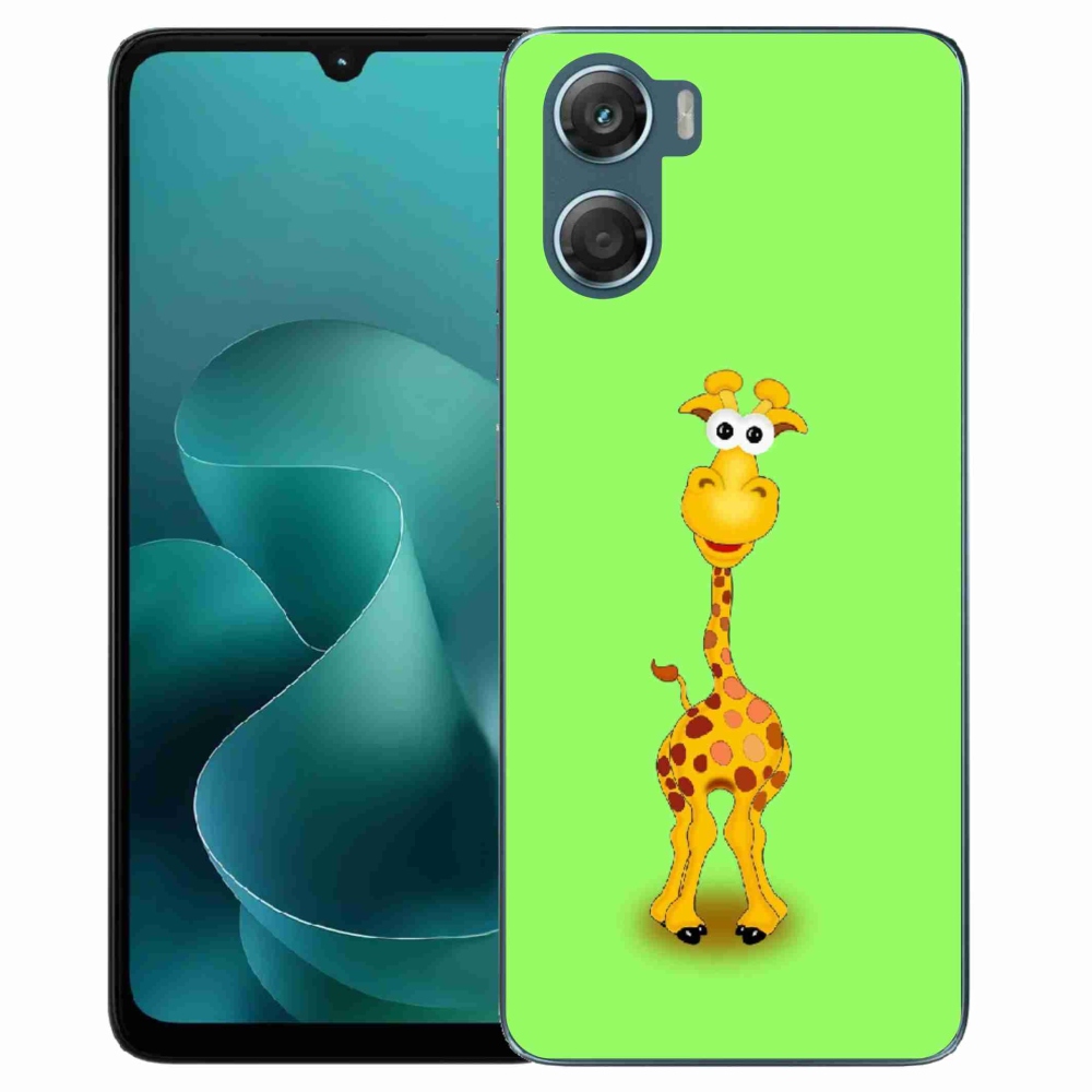 Gelový kryt mmCase na Motorola G06/G06 Power - kreslená žirafa