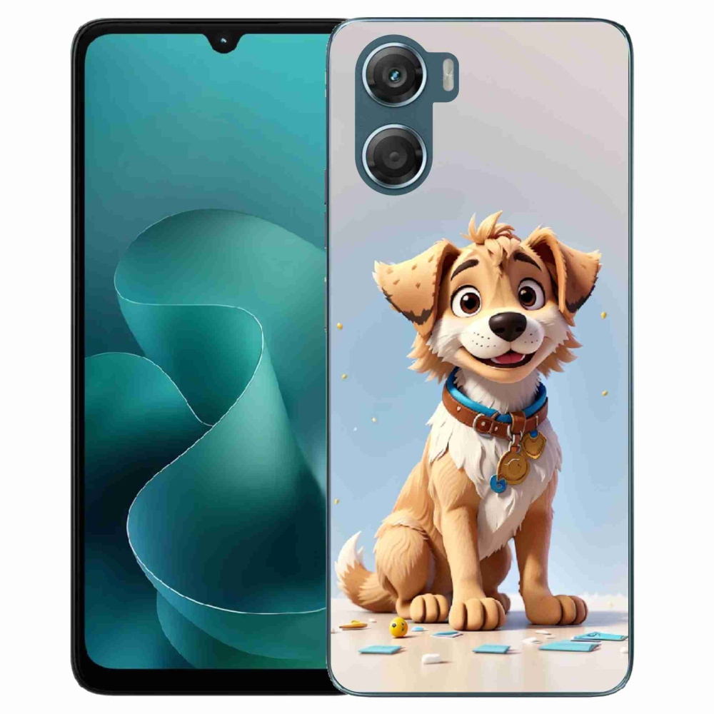 Gelový kryt mmCase na Motorola G06/G06 Power - kreslené štěně