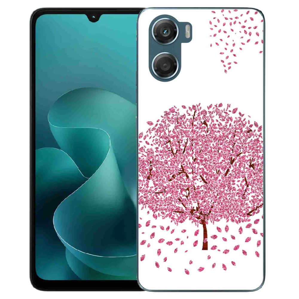 Gelový kryt mmCase na Motorola G06/G06 Power - kreslený strom s listy