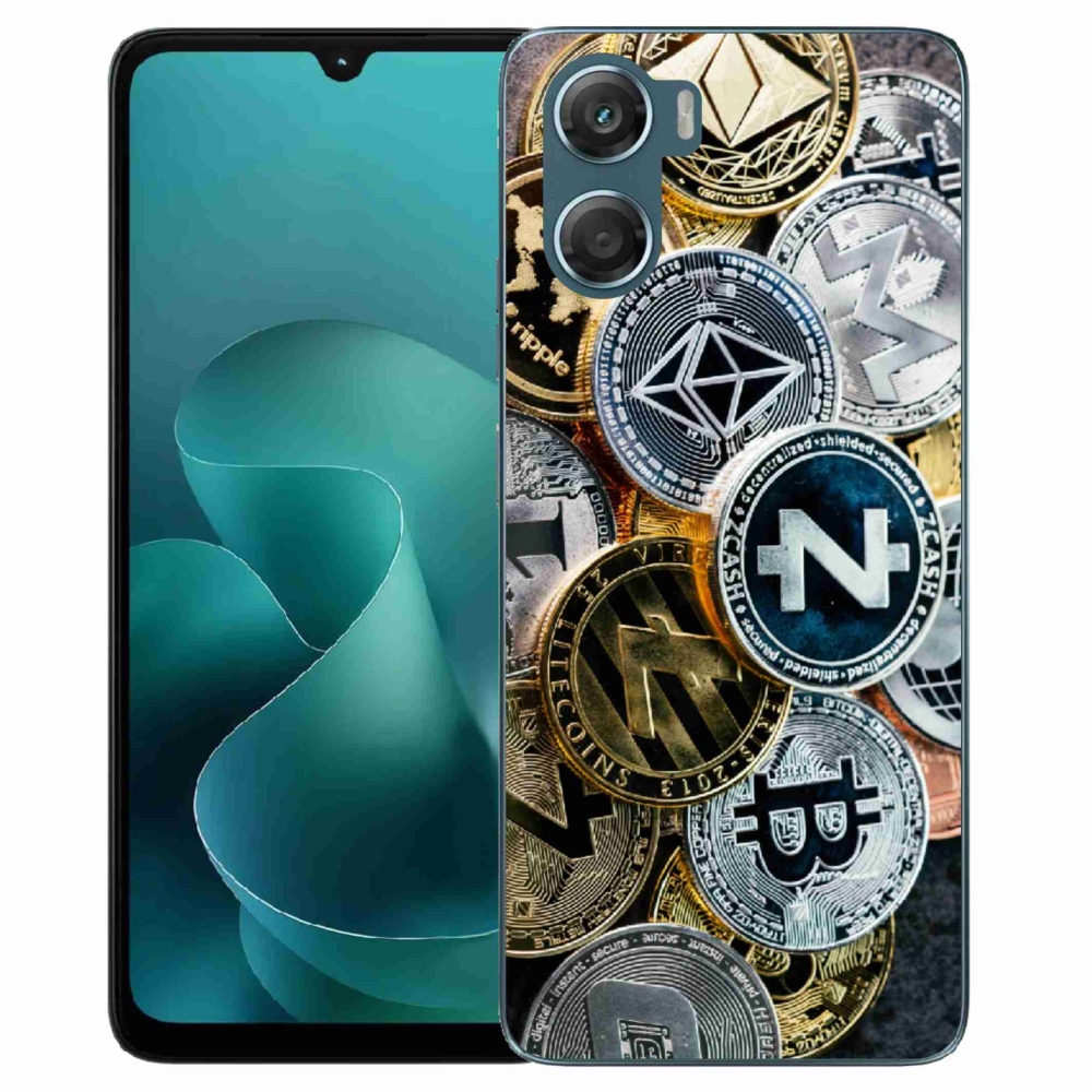 Gelový kryt mmCase na Motorola G06/G06 Power - kryptoměny