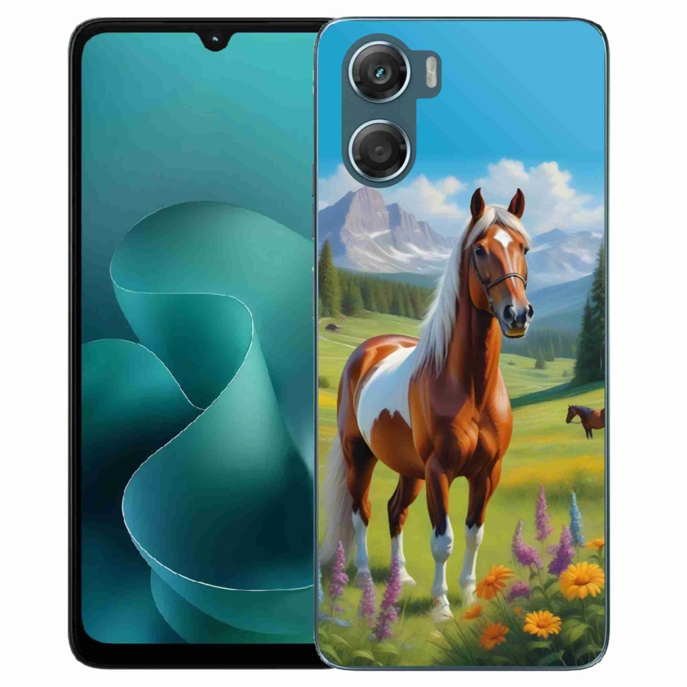 Gelový kryt mmCase na Motorola G06/G06 Power - kůň na louce