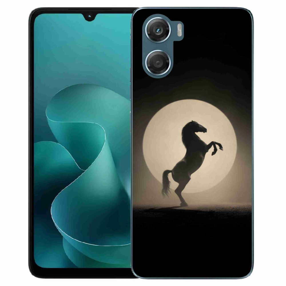 Gelový kryt mmCase na Motorola G06/G06 Power - kůň v siluetě
