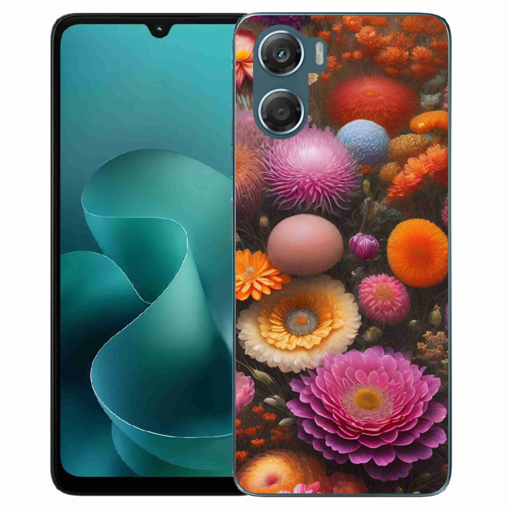 Gelový kryt mmCase na Motorola G06/G06 Power - květinová kompozice
