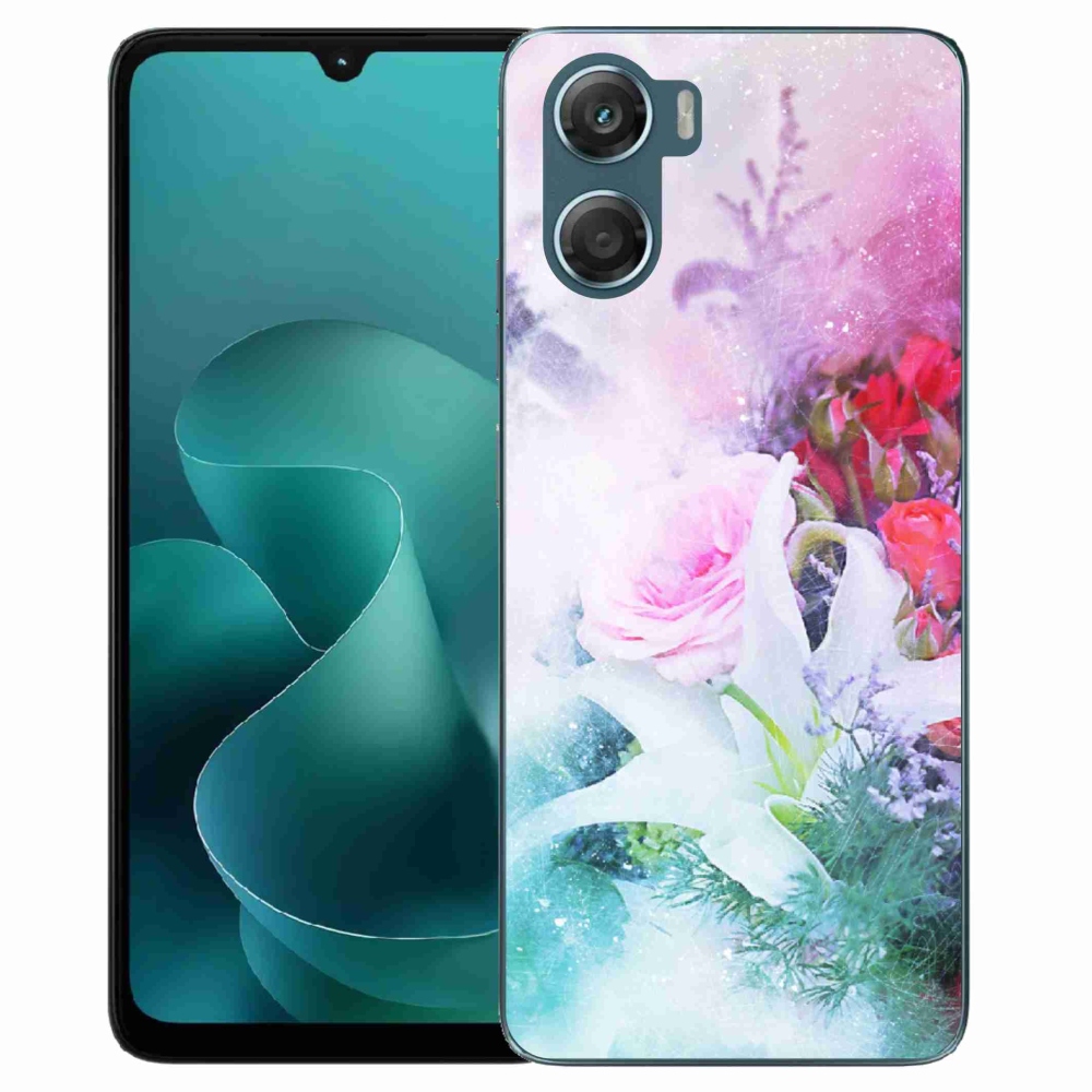 Gelový kryt mmCase na Motorola G06/G06 Power - květiny 4