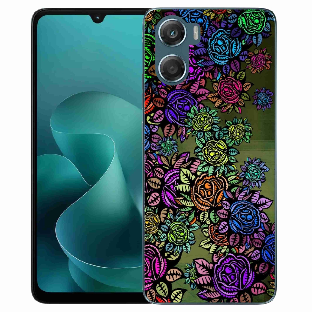 Gelový kryt mmCase na Motorola G06/G06 Power - květiny 6