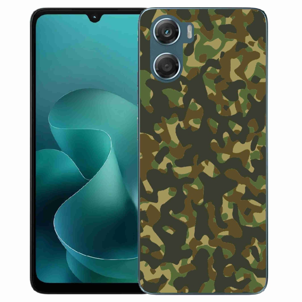 Gelový kryt mmCase na Motorola G06/G06 Power - maskáčový vzor 1