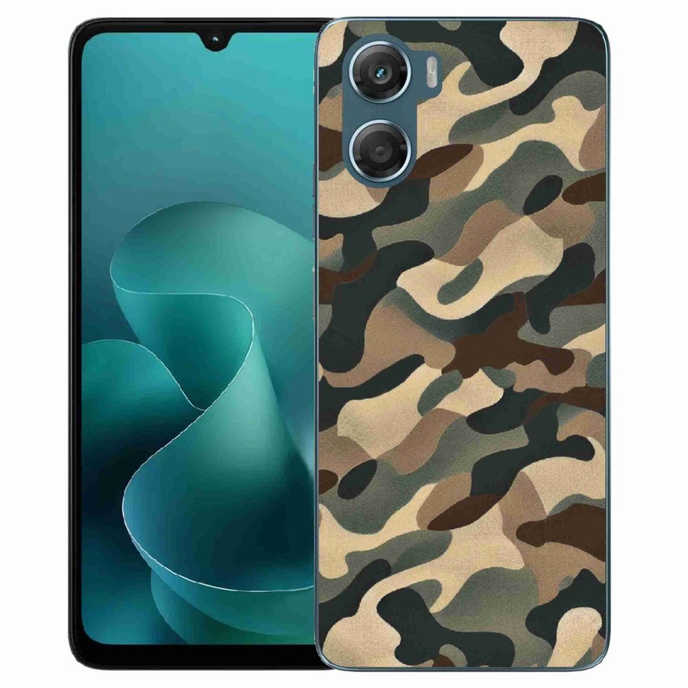 Gelový kryt mmCase na Motorola G06/G06 Power - maskáčový vzor 11