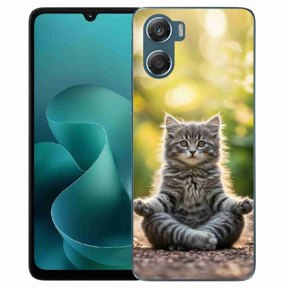 Gelový kryt mmCase na Motorola G06/G06 Power - meditující kotě