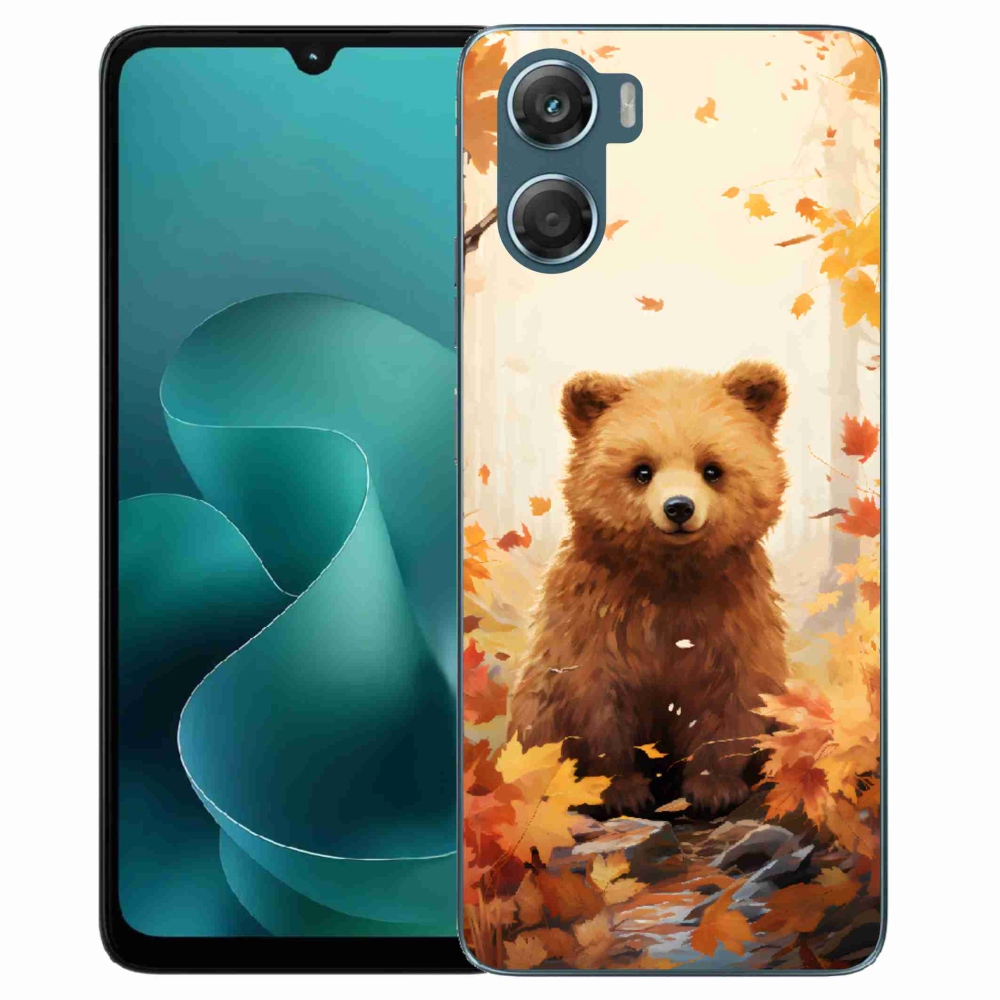 Gelový kryt mmCase na Motorola G06/G06 Power - medvěd v lese