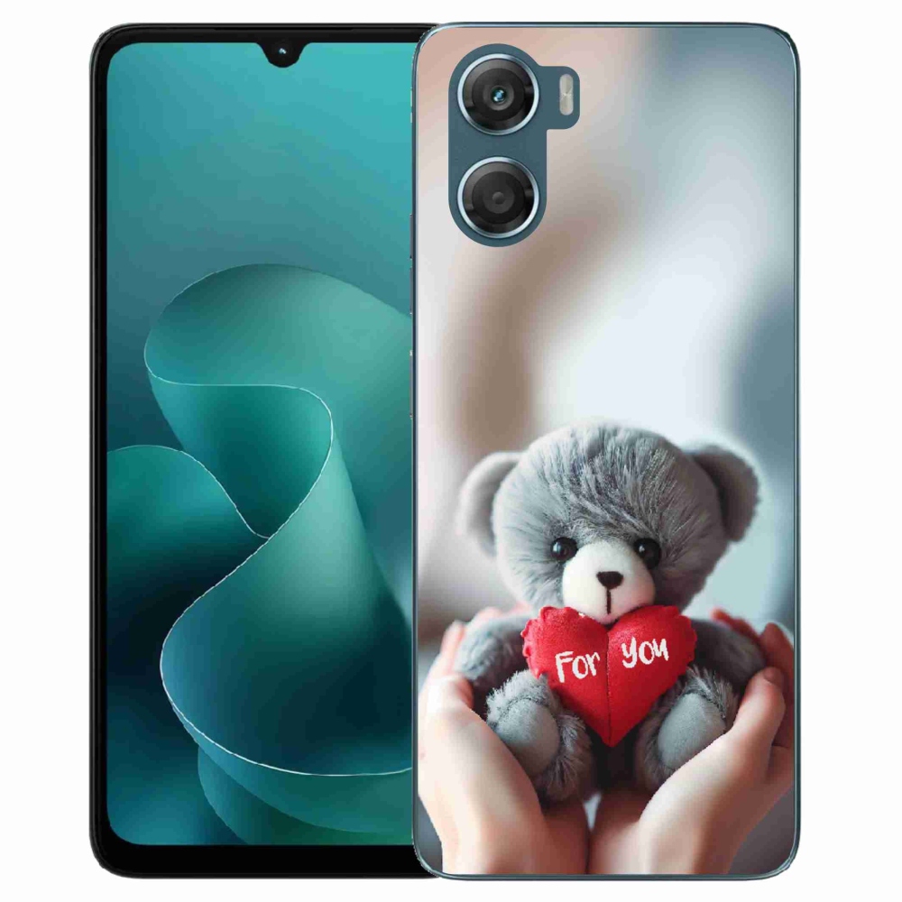 Gelový kryt mmCase na Motorola G06/G06 Power - medvídek pro zamilované