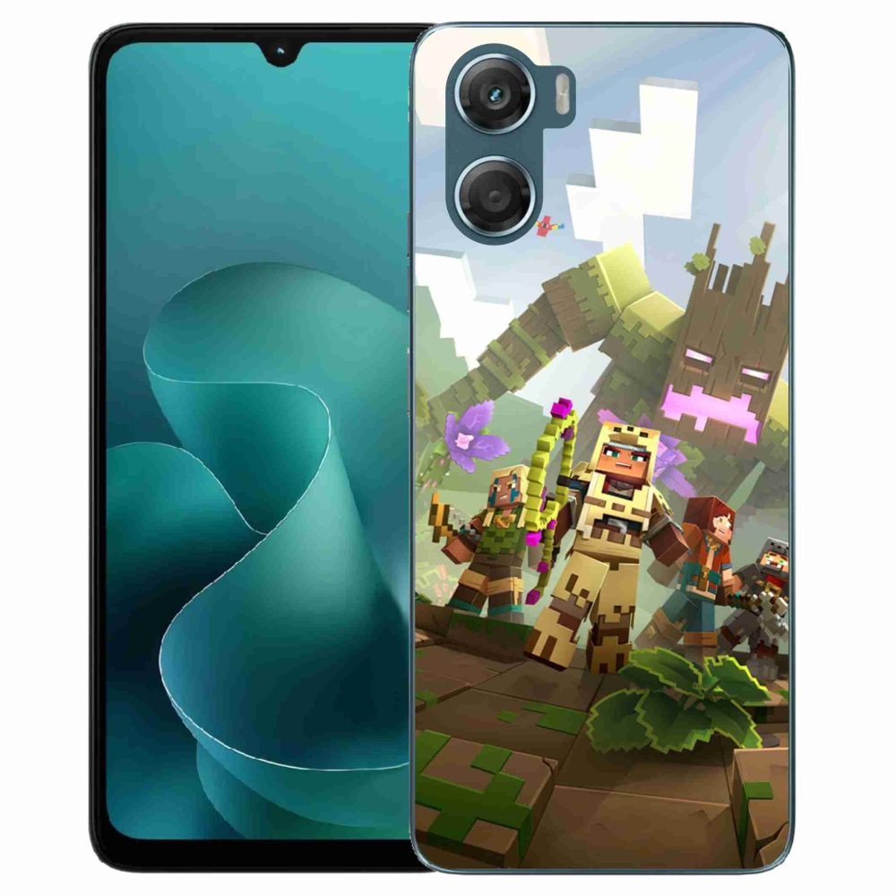 Gelový kryt mmCase na Motorola G06/G06 Power - minecraft 1