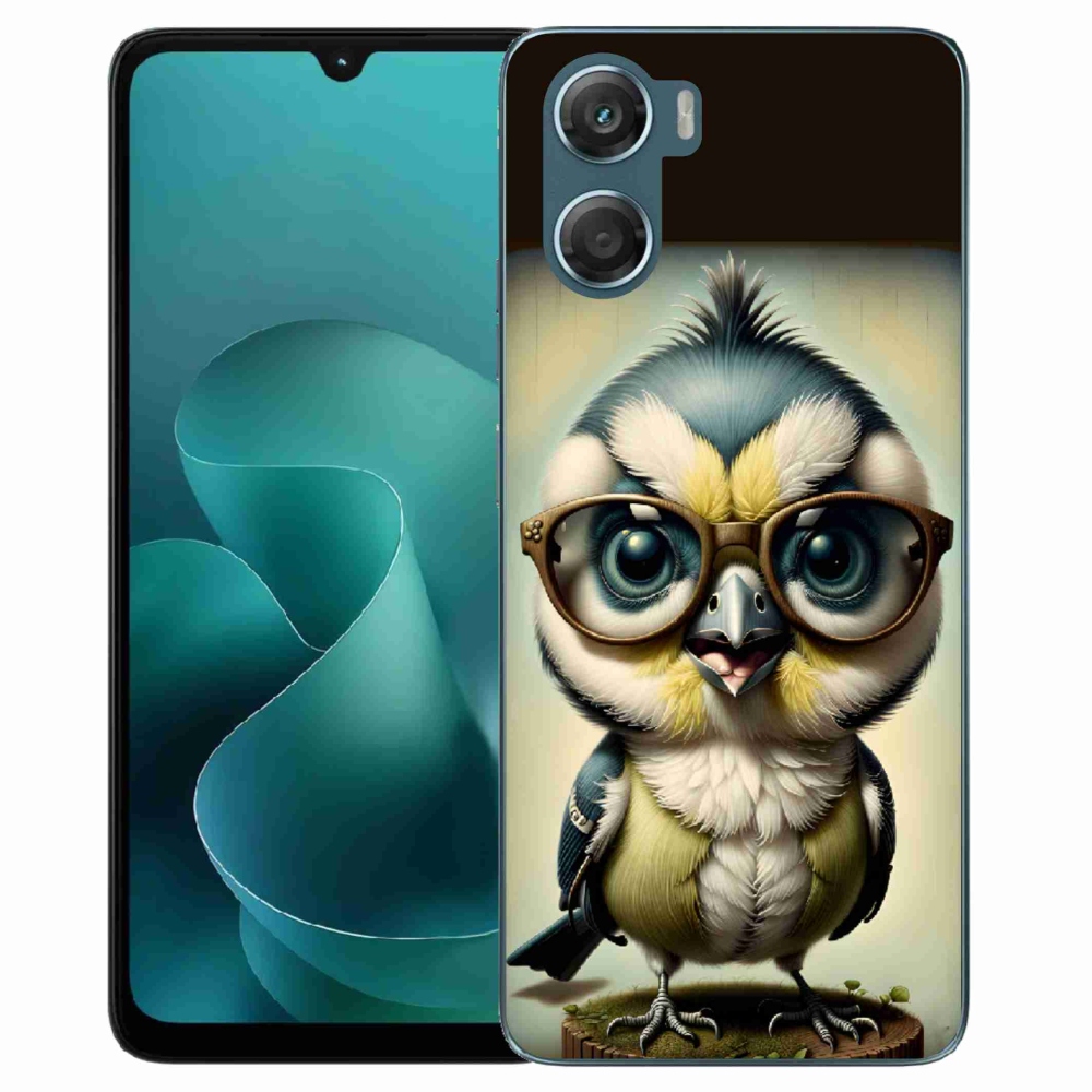 Gelový kryt mmCase na Motorola G06/G06 Power - mládě s brýlemi