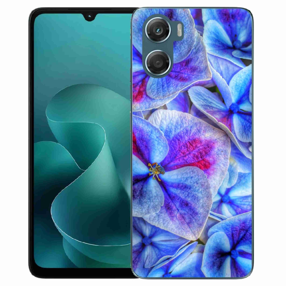 Gelový kryt mmCase na Motorola G06/G06 Power - modré květy 1