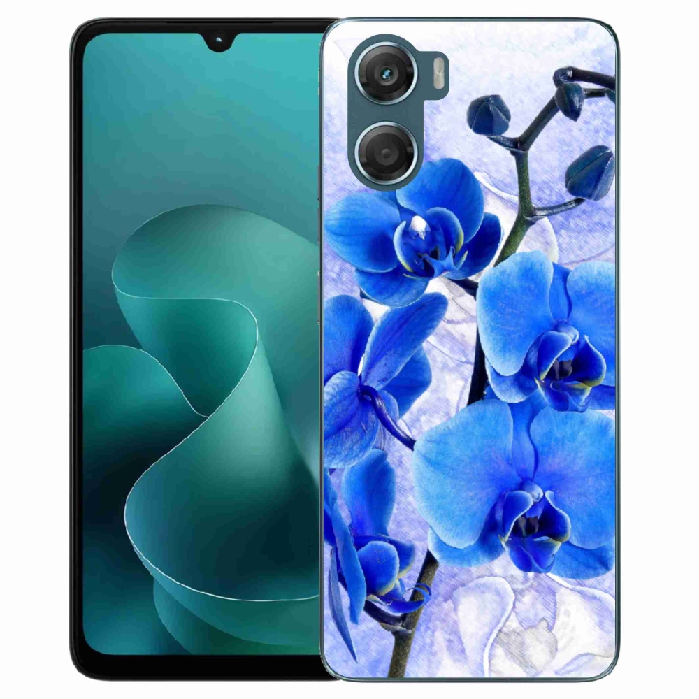 Gelový kryt mmCase na Motorola G06/G06 Power - modré květy
