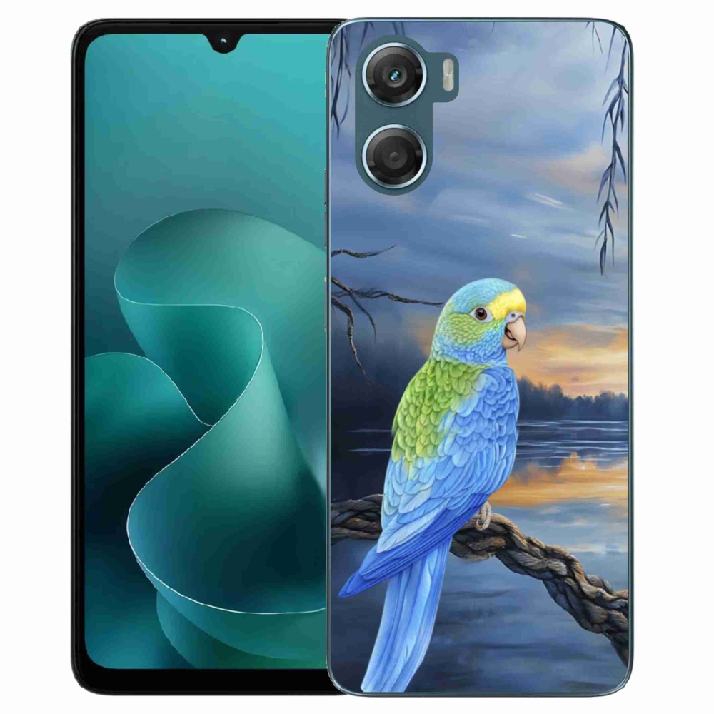 Gelový kryt mmCase na Motorola G06/G06 Power - modrý papoušek