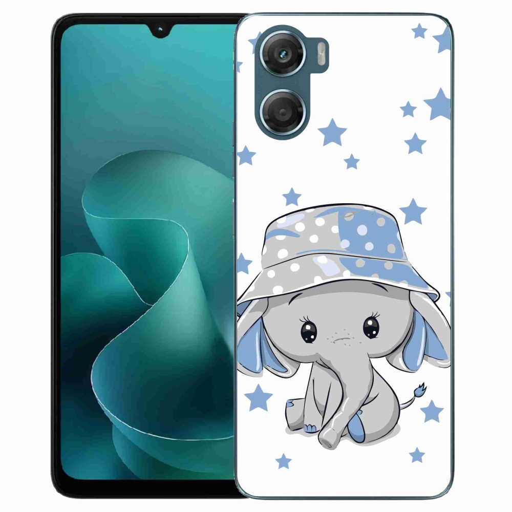 Gelový kryt mmCase na Motorola G06/G06 Power - modrý slon