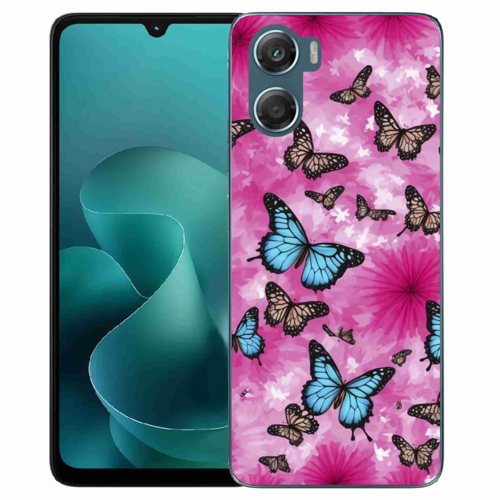 Gelový kryt mmCase na Motorola G06/G06 Power - motýlí zahrada