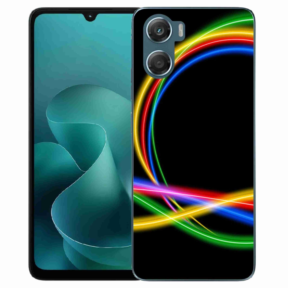 Gelový kryt mmCase na Motorola G06/G06 Power - neonové kruhy