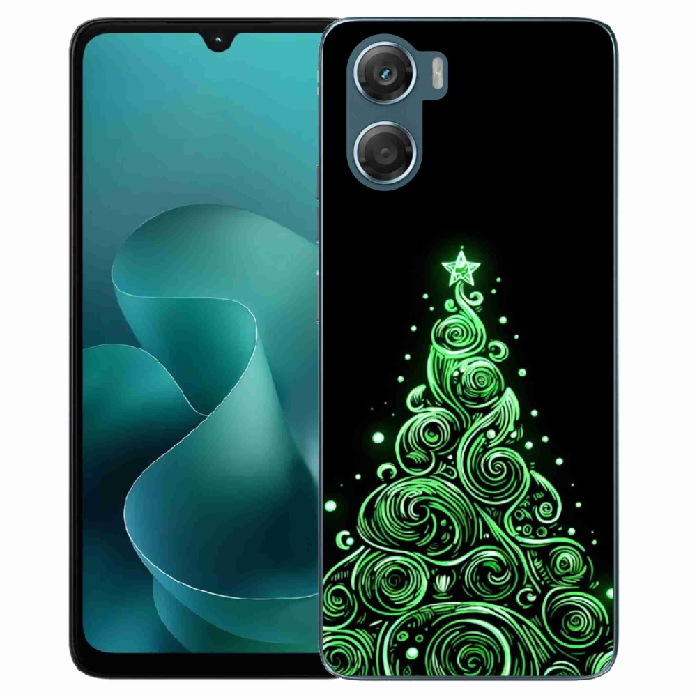Gelový kryt mmCase na Motorola G06/G06 Power - neonový vánoční stromek 3