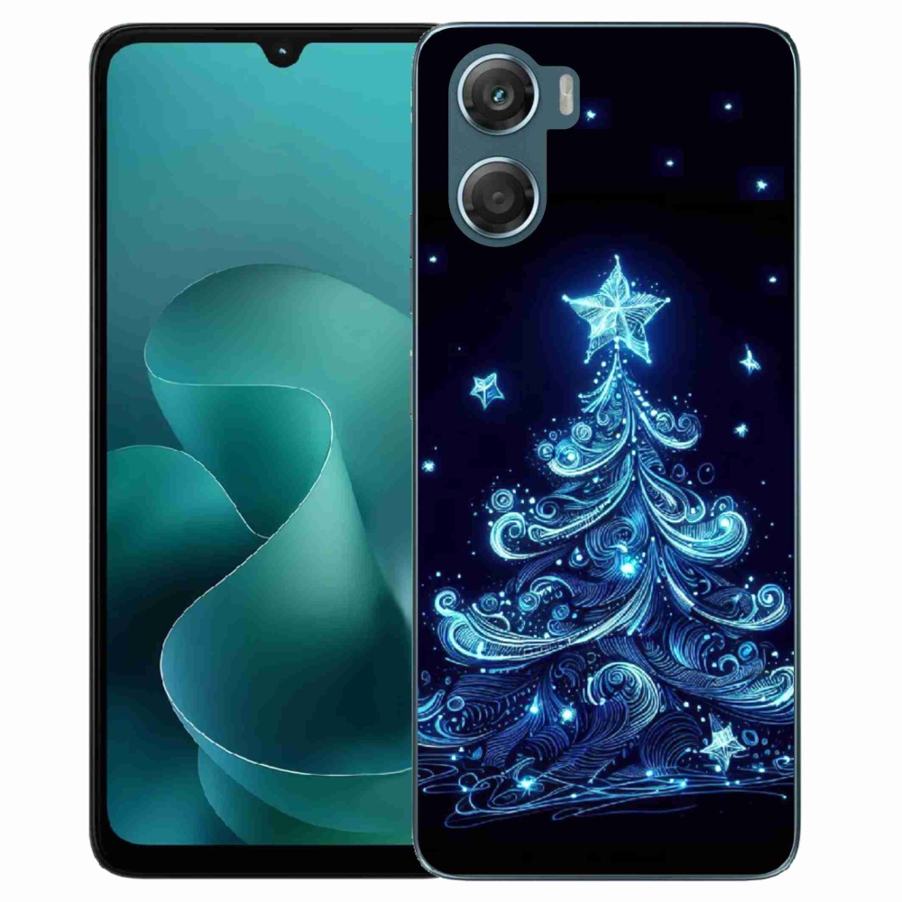 Gelový kryt mmCase na Motorola G06/G06 Power - neonový vánoční stromek 4