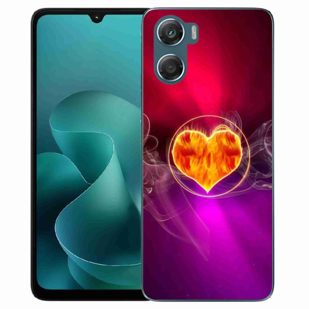 Gelový kryt mmCase na Motorola G06/G06 Power - ohnivé srdce
