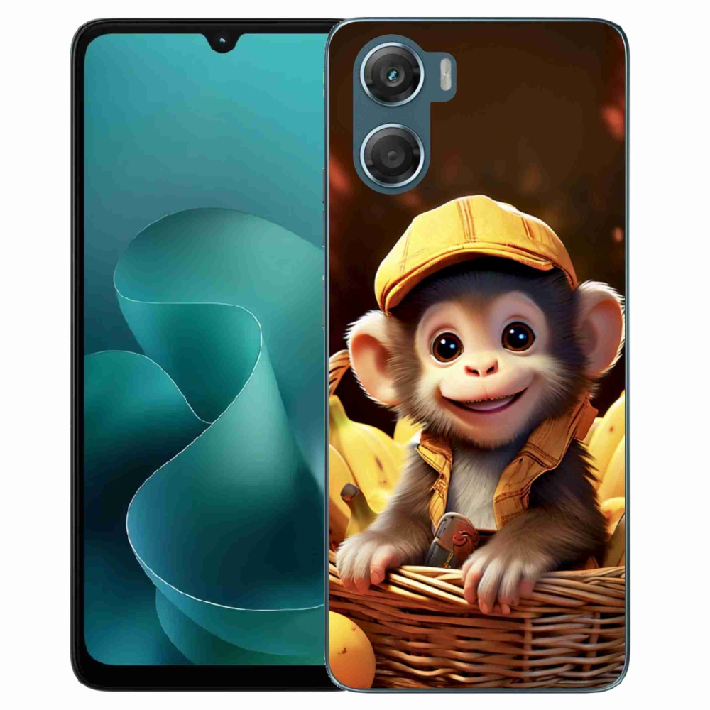 Gelový kryt mmCase na Motorola G06/G06 Power - opice v košíku