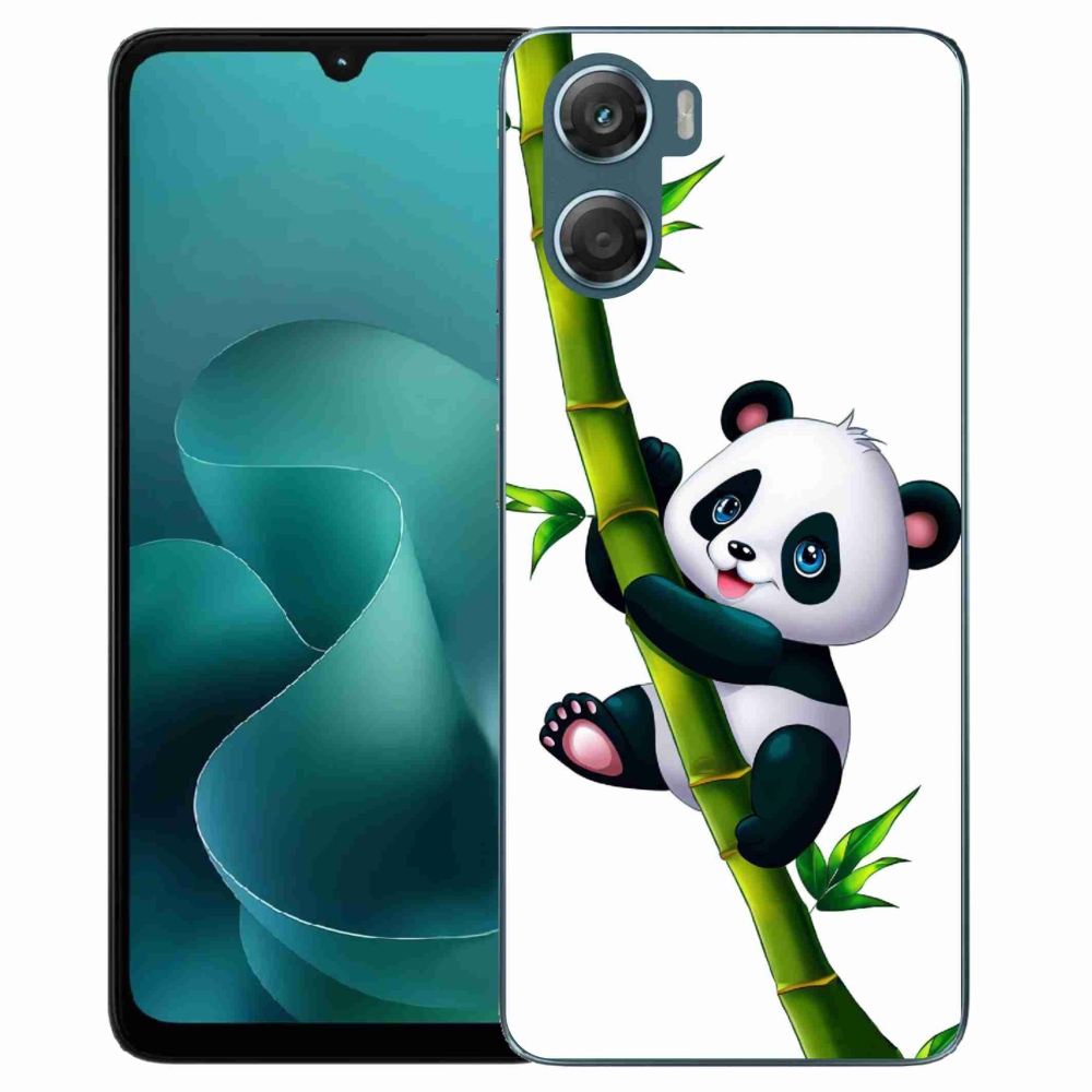 Gelový kryt mmCase na Motorola G06/G06 Power - panda na bambusu