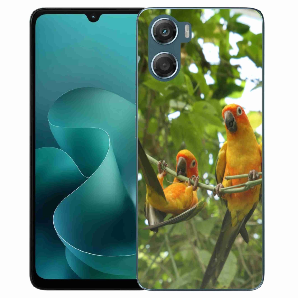 Gelový kryt mmCase na Motorola G06/G06 Power - papoušci aratingy