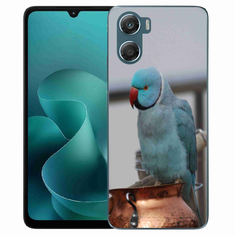 Gelový kryt mmCase na Motorola G06/G06 Power - papoušek alexandr modrý