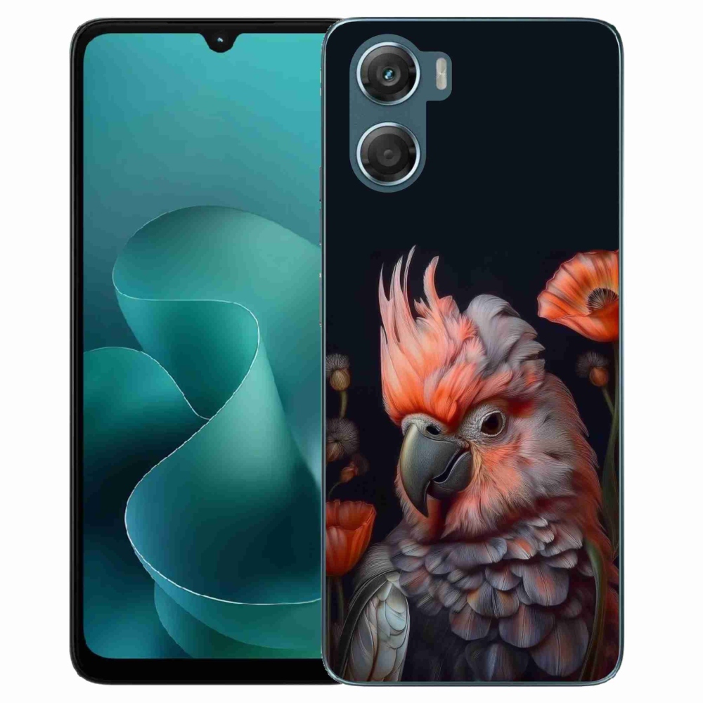 Gelový kryt mmCase na Motorola G06/G06 Power - papoušek kakadu v barvách