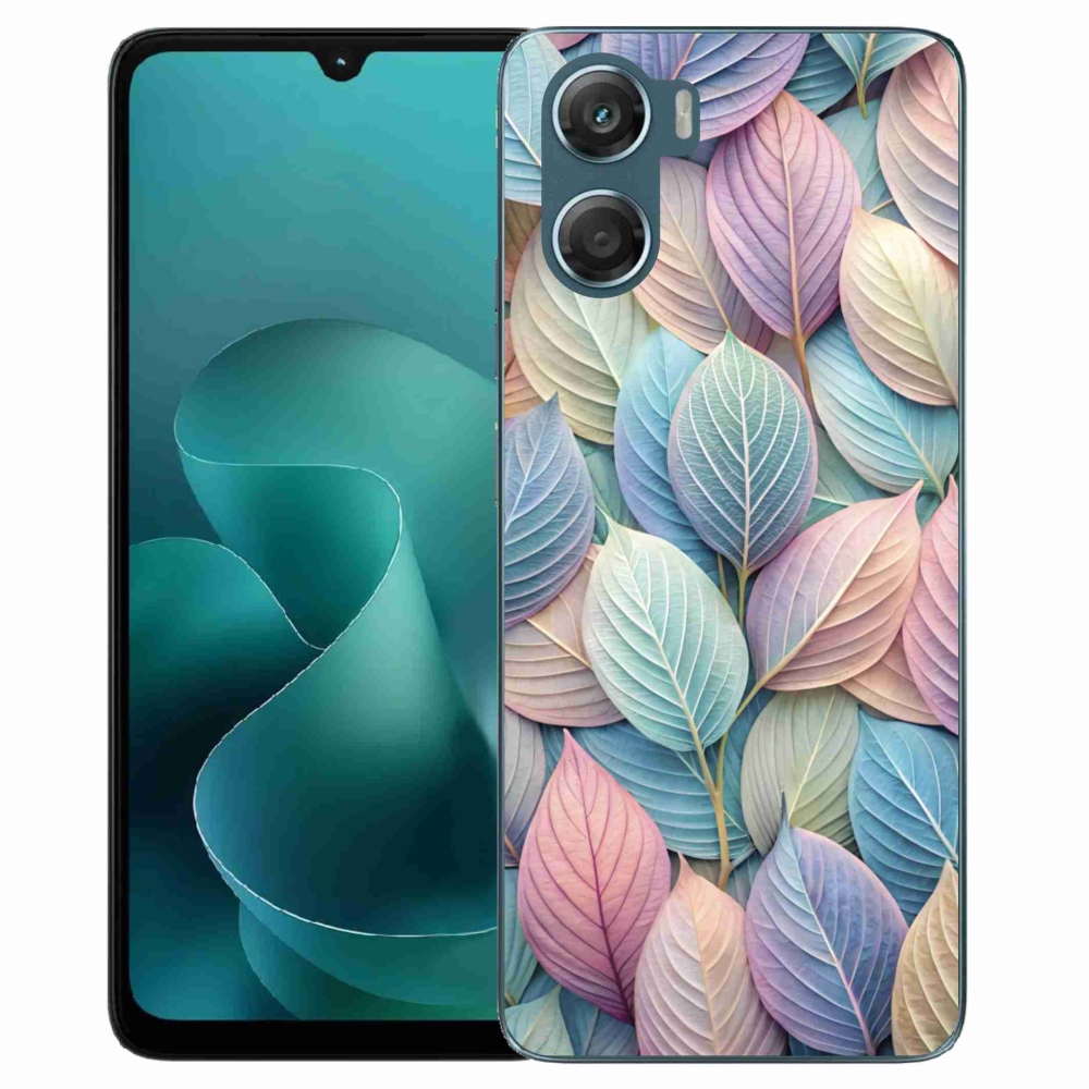Gelový kryt mmCase na Motorola G06/G06 Power - pastelové listy