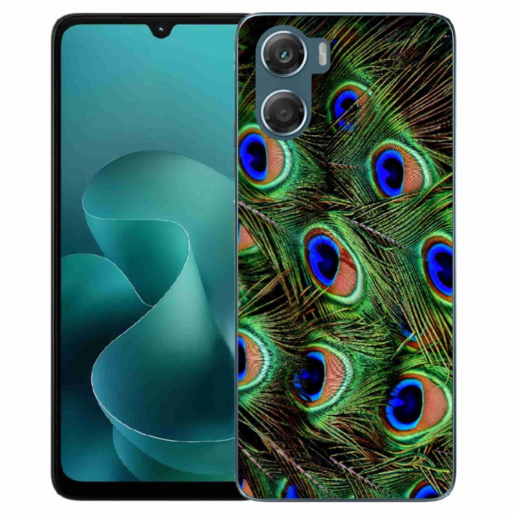Gelový kryt mmCase na Motorola G06/G06 Power - paví peří