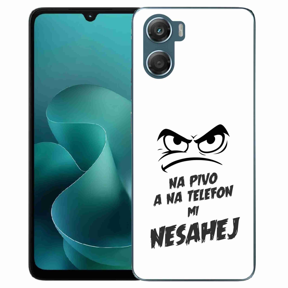 Gelový kryt mmCase na Motorola G06/G06 Power - pivní motiv 2 bílé pozadí