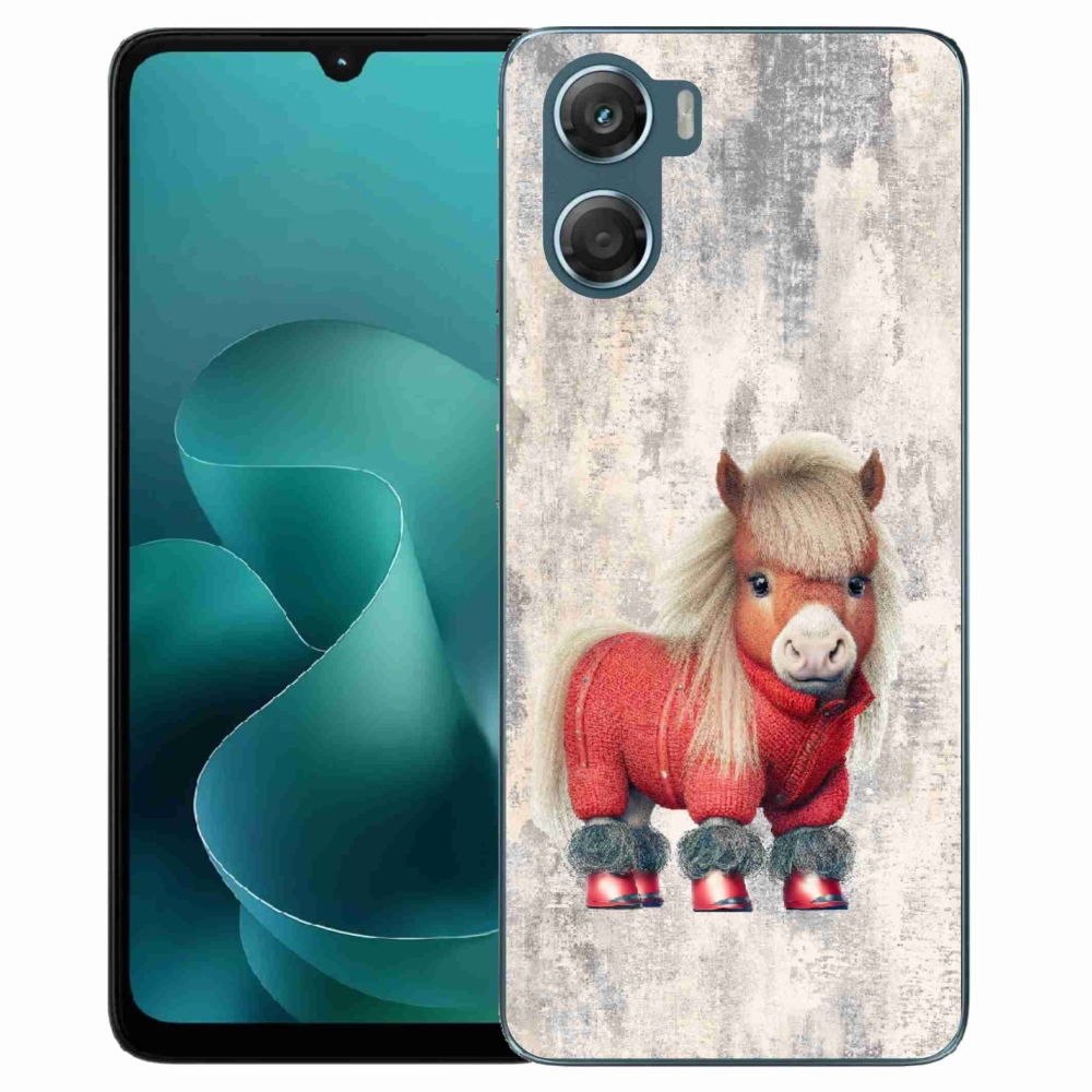 Gelový kryt mmCase na Motorola G06/G06 Power - poník ve svetru