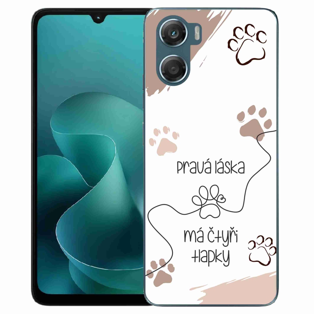 Gelový kryt mmCase na Motorola G06/G06 Power - psí motiv 1 bílé pozadí