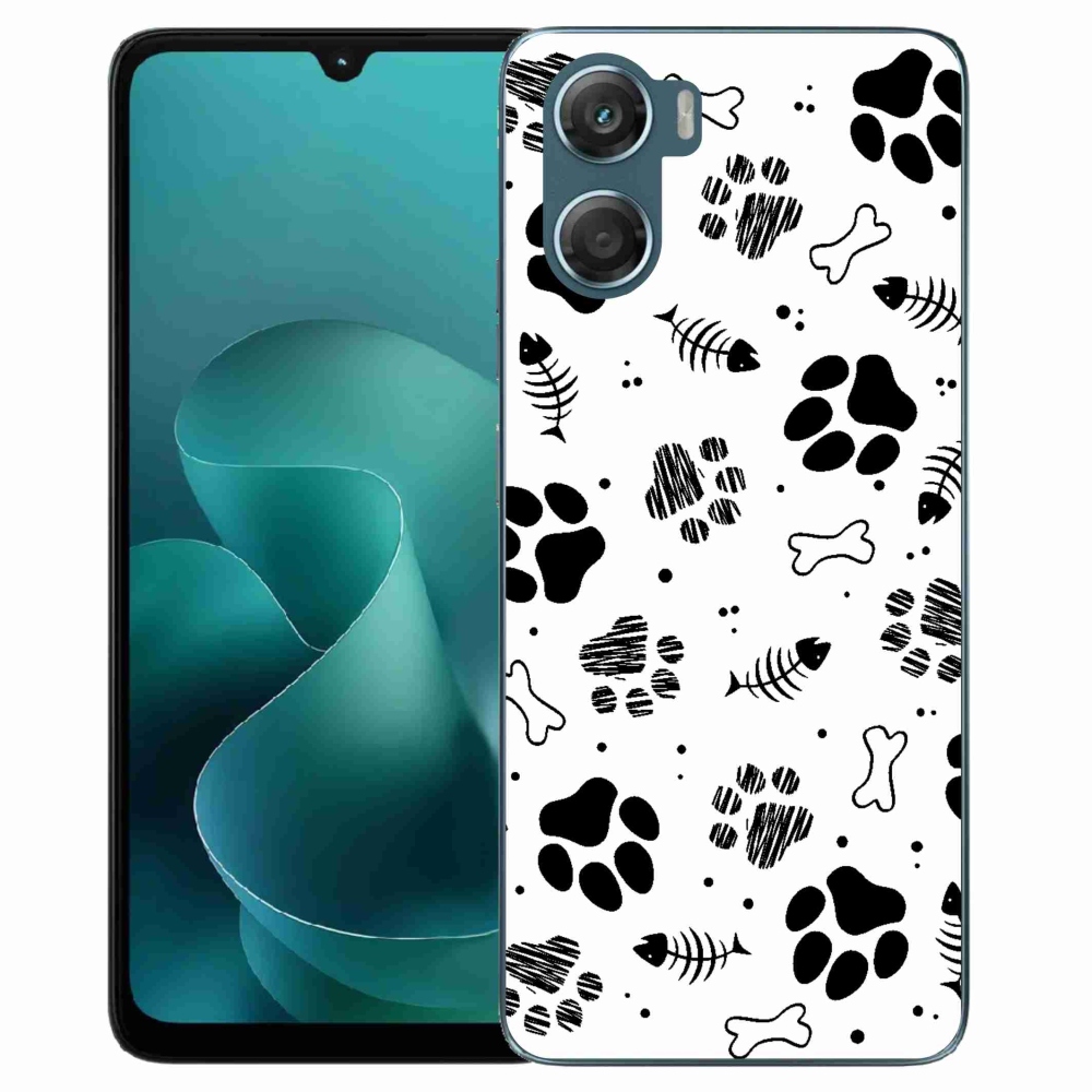Gelový kryt mmCase na Motorola G06/G06 Power - psí tlapky 1