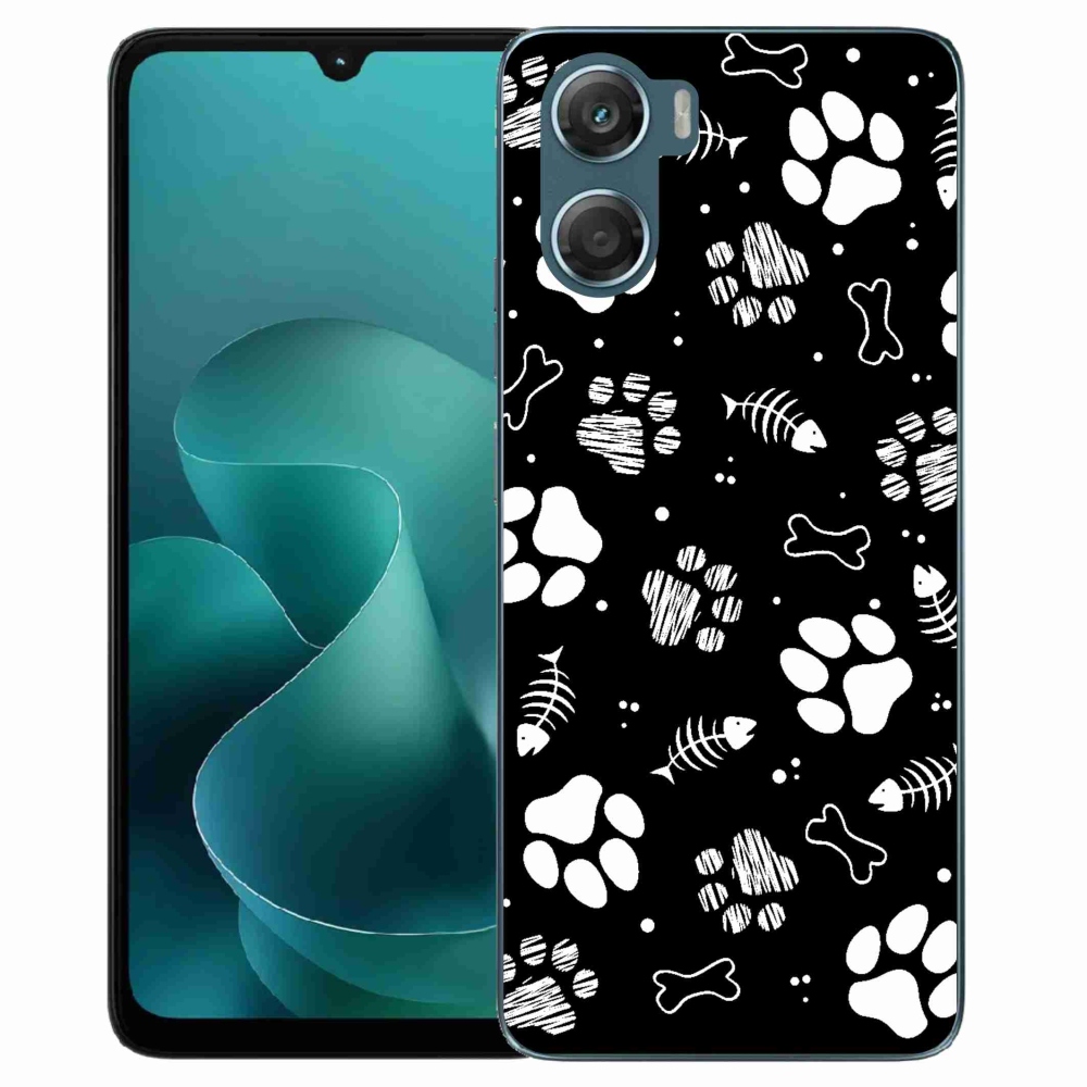 Gelový kryt mmCase na Motorola G06/G06 Power - psí tlapky
