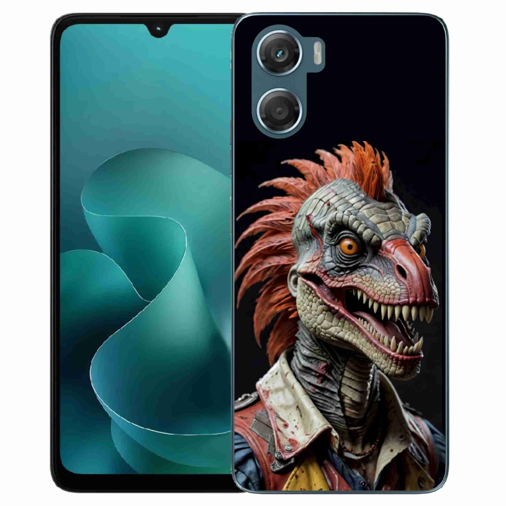 Gelový kryt mmCase na Motorola G06/G06 Power - punk dinosaurus
