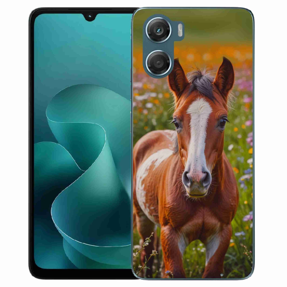 Gelový kryt mmCase na Motorola G06/G06 Power - roztomilé hříbě