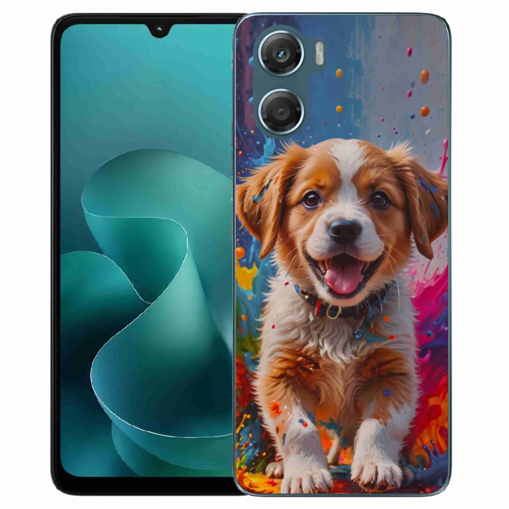 Gelový kryt mmCase na Motorola G06/G06 Power - roztomilé štěně 3