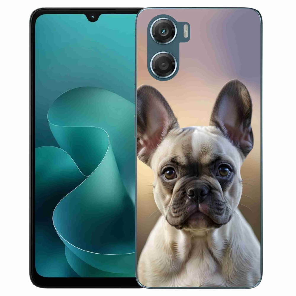 Gelový kryt mmCase na Motorola G06/G06 Power - roztomilý francouzský buldoček